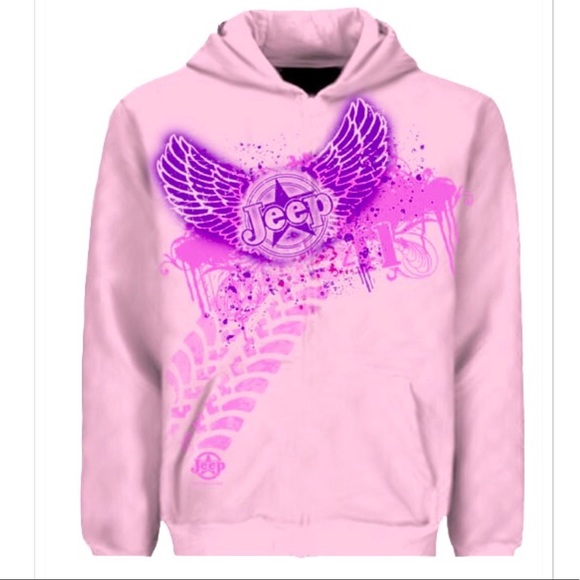 Gildan Tops - Rock & Roll Wings & Tracks Jeep Hooded Sweatshirt
